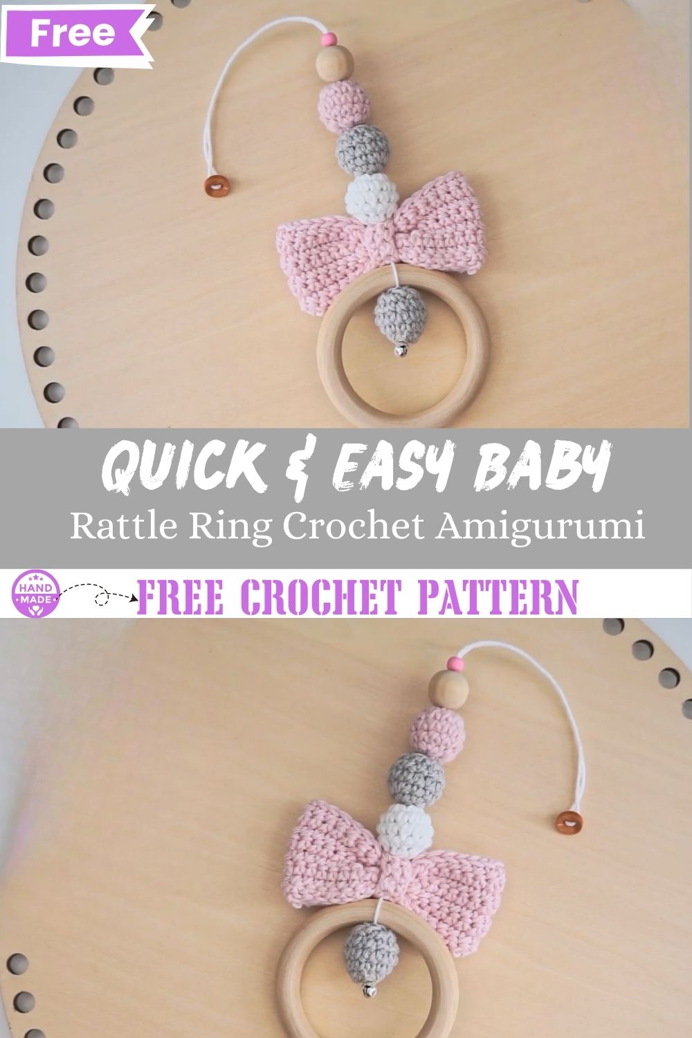 Quick & Easy Baby Rattle Ring Crochet Amigurumi
