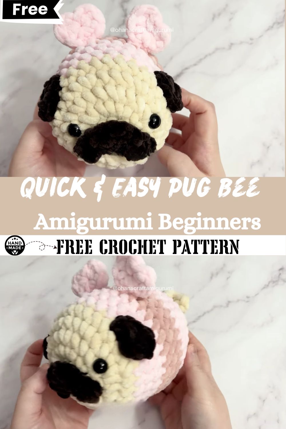 Quick & Easy Crochet Pug Bee Amigurumi for Beginners