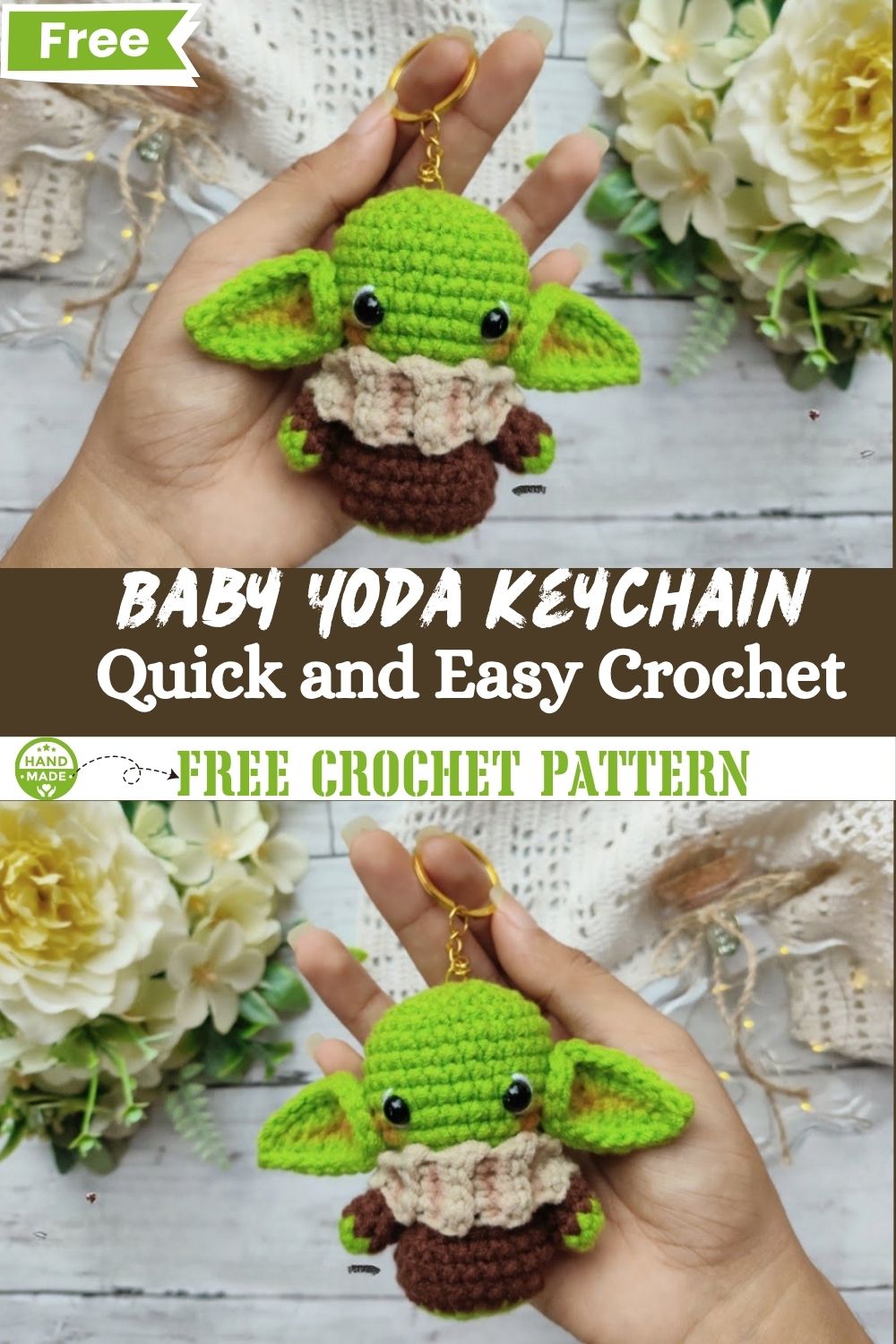 Baby Yoda Amigurumi Keychain – Quick and Easy Crochet Pattern