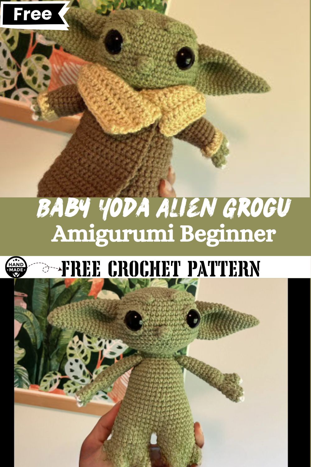 Beginner Friendly Crochet Baby Yoda – Baby Alien Grogu Amigurumi