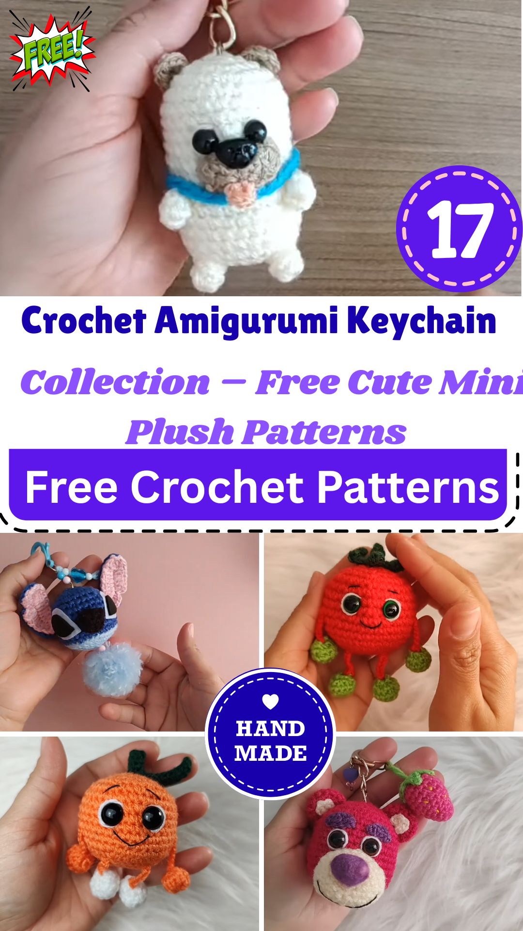 Level Keychain Crochet Amigurumi Keychain Collection