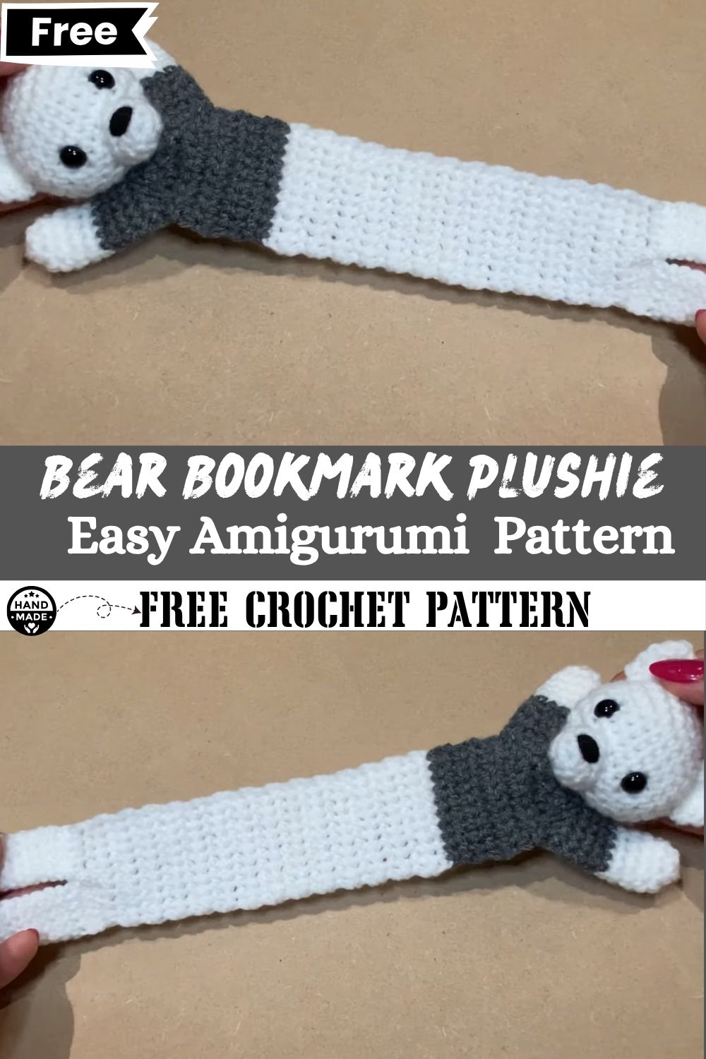 Crochet Bear Bookmark Plushie – Easy Amigurumi