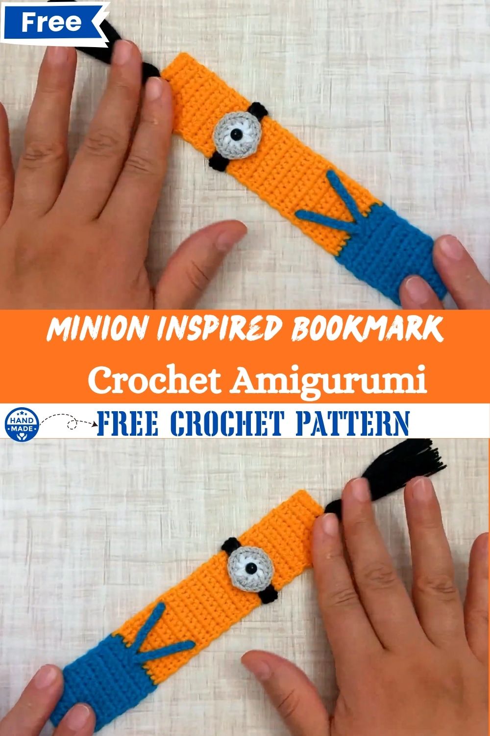 Crochet Minion Inspired Bookmark Amigurumi – Quick Handmade