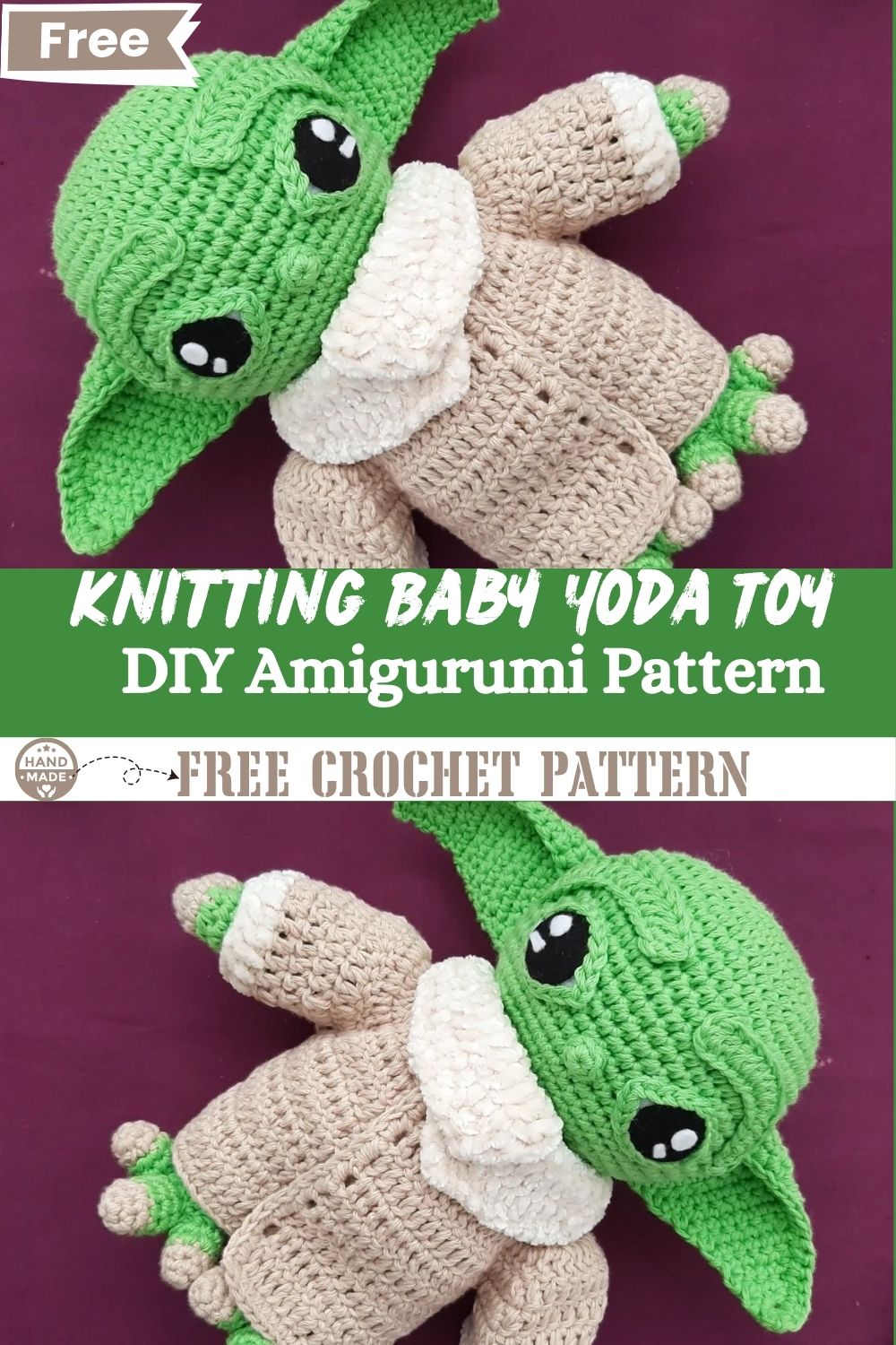 DIY Amigurumi Baby Alien – Crochet Knitting Baby Yoda Pattern