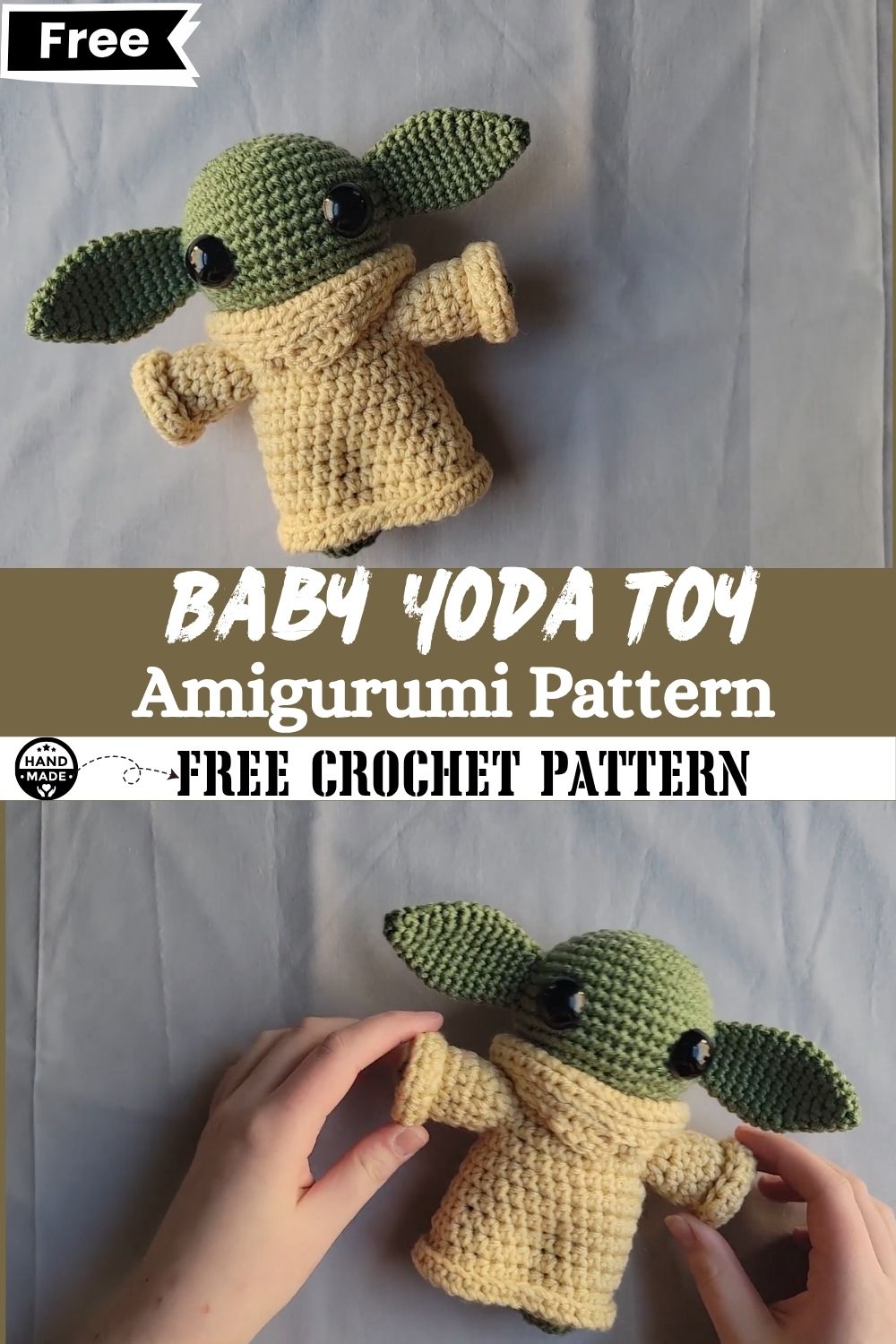 DIY Crochet Baby Yoda Toy – Amigurumi Pattern Download