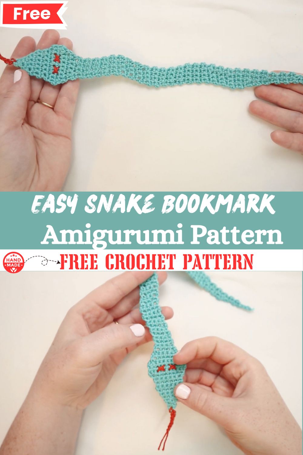 Easy Crochet Snake Bookmark Pattern – Cute Amigurumi