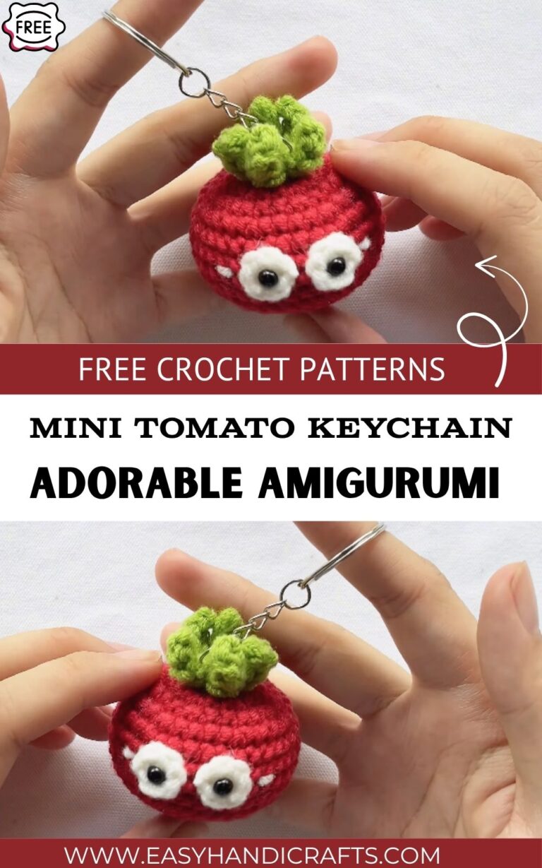 Mini Tomato Crochet Pattern – Adorable Amigurumi Keychain