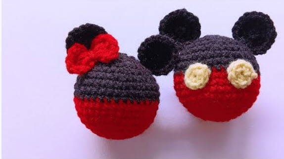 Little Crochet Love Mickey Mouse Keychain Amigurumi Pattern