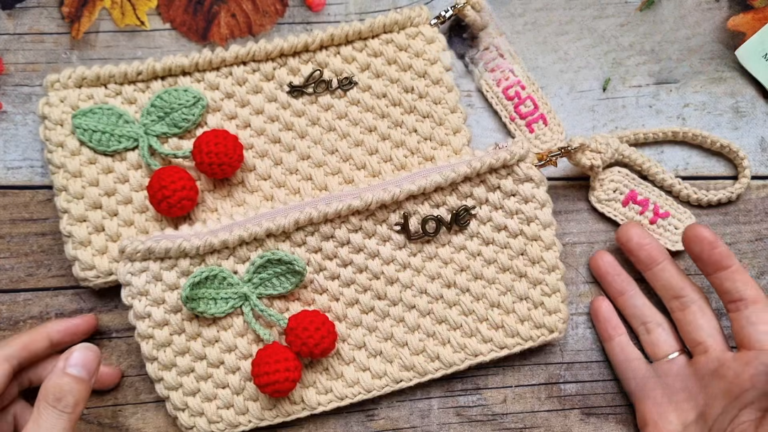 Double Crochet Cherry Crossbody Handbag Pattern