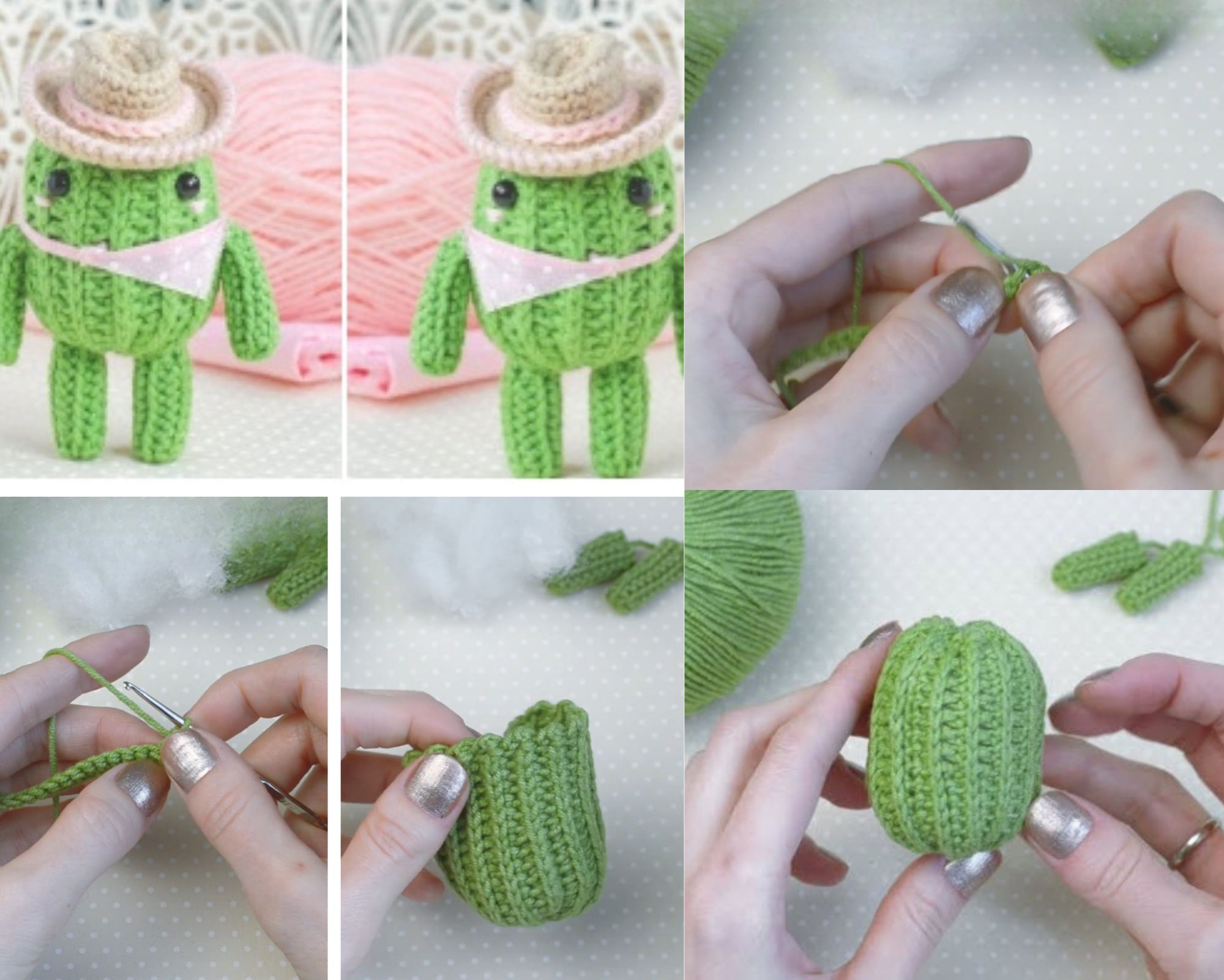 Mini Crochet Chubby Cactus Amigurumi Pattern Toy