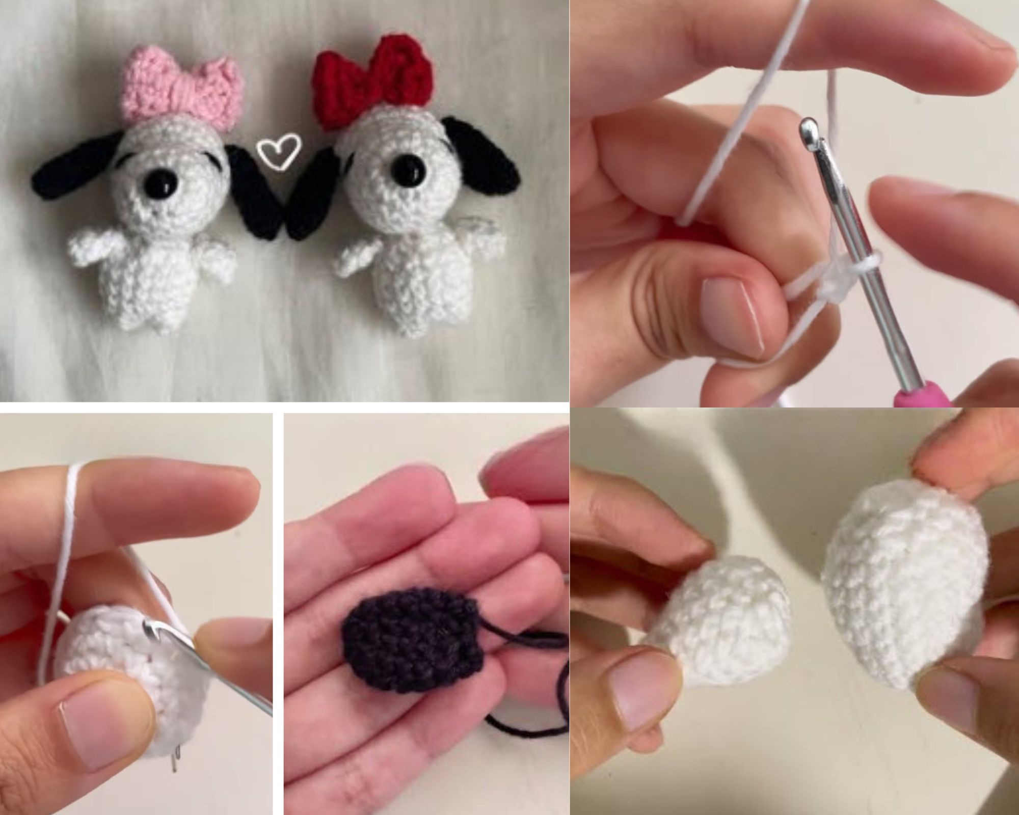 Easy Crochet Beagle Keychain Amigurumi Pattern Toy