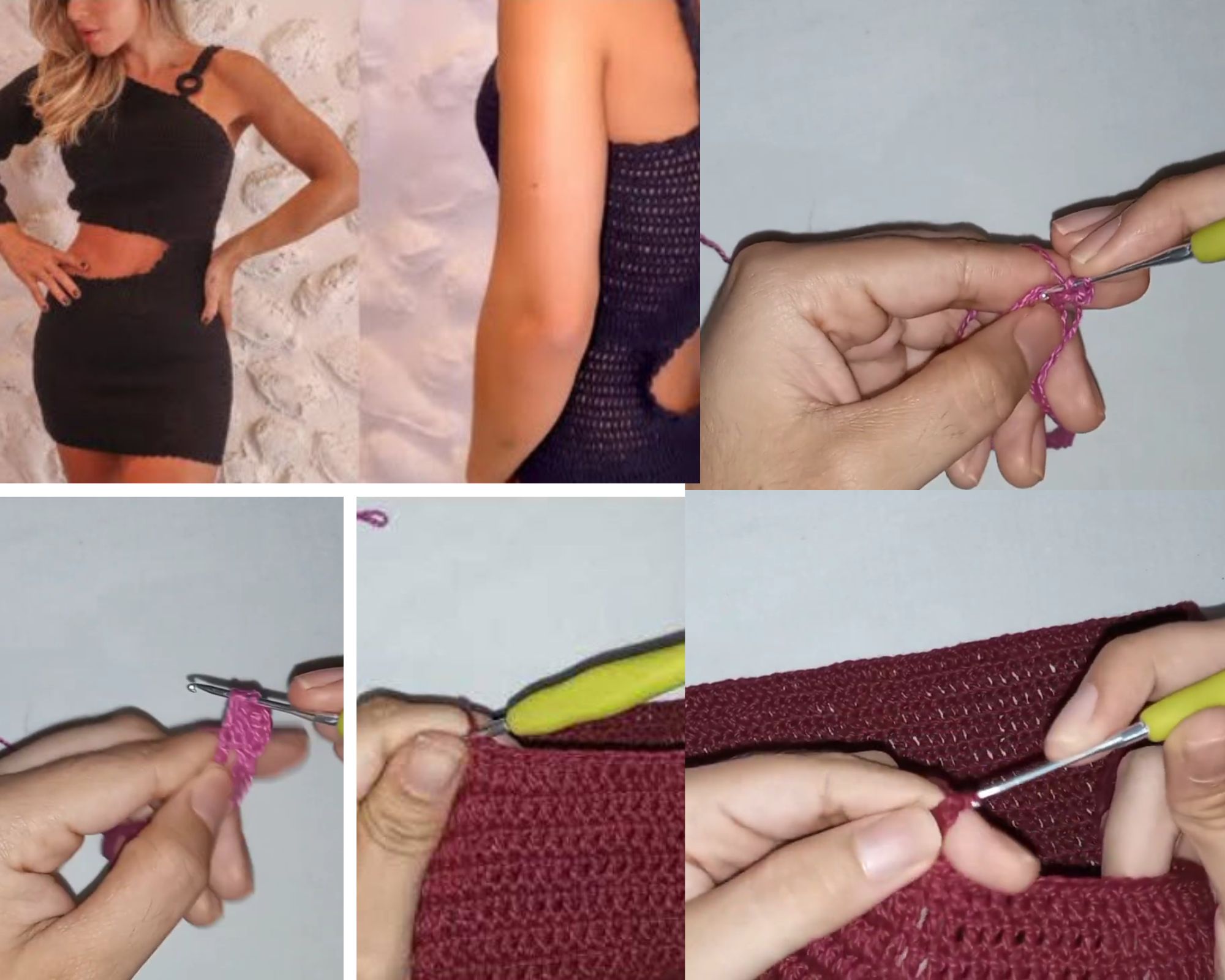 Passionate Crochet Modern Wrap Foreign Style Dress Pattern