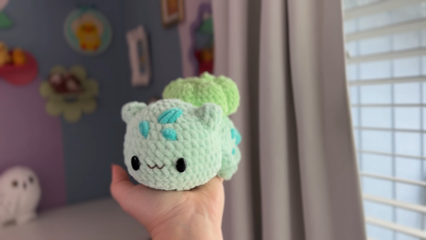 Crochet Bulbasaur Amigurumi Pokémon-Inspired Plush Pattern for Beginner