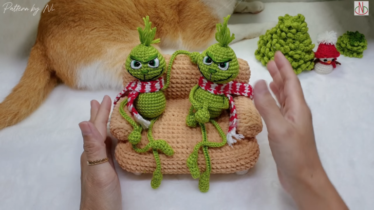 Crochet Grinch Santa Hat Christmas Amigurumi Pattern
