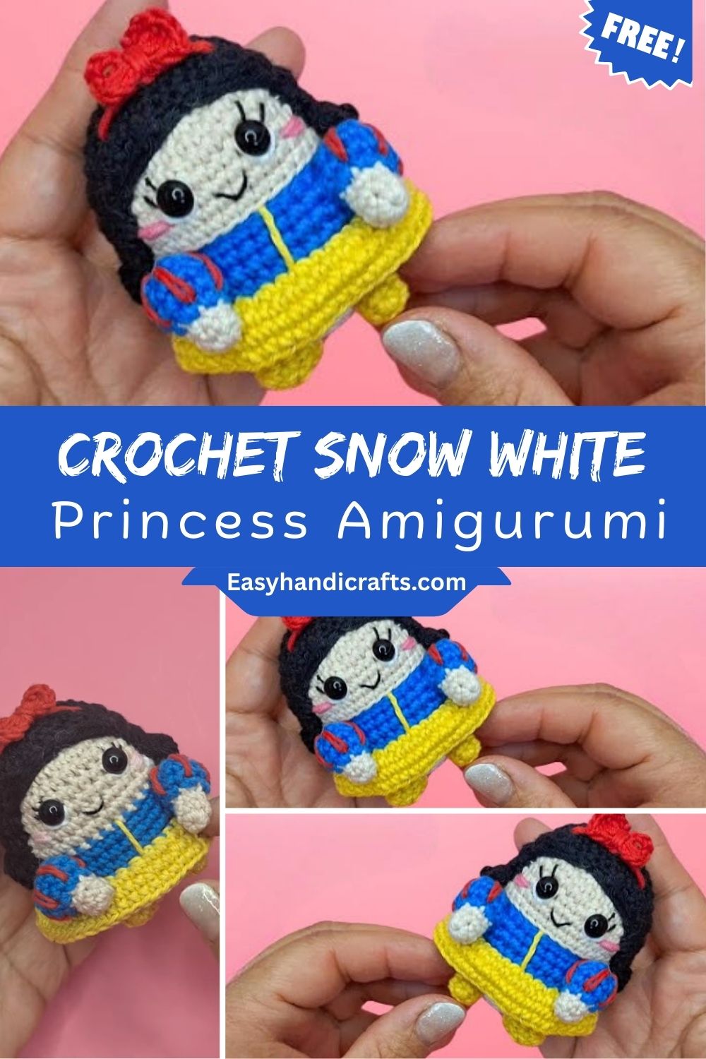 Fairytale Princess Crochet Snow White Amigurumi Pattern