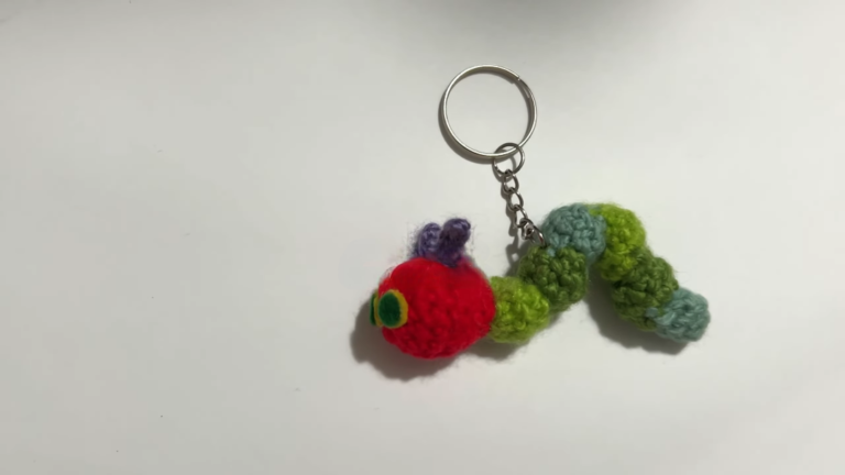 Crochet Hungry Caterpillar Keyring Amigurumi Pattern