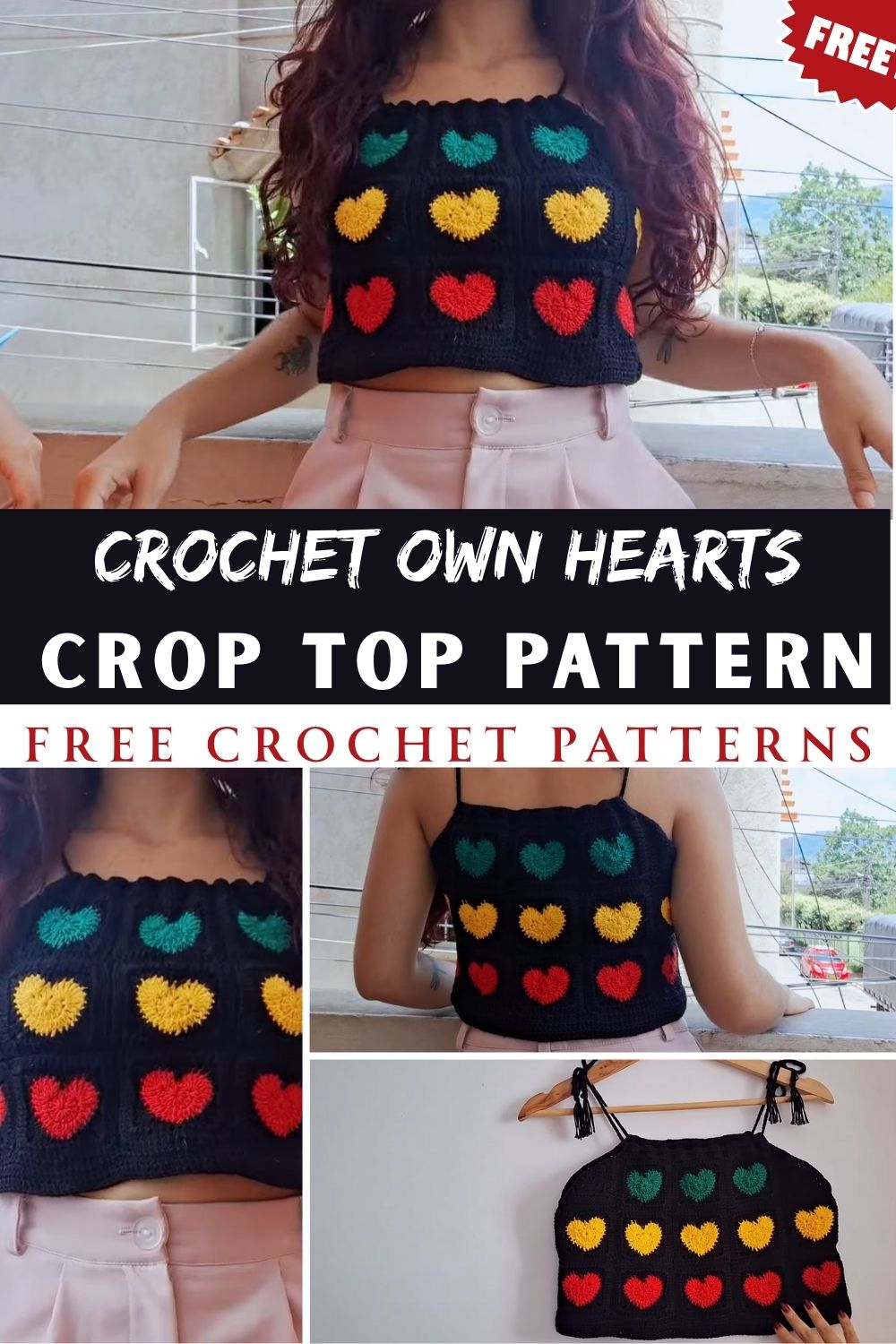 Modern Crochet Own Hearts Crop Top Pattern