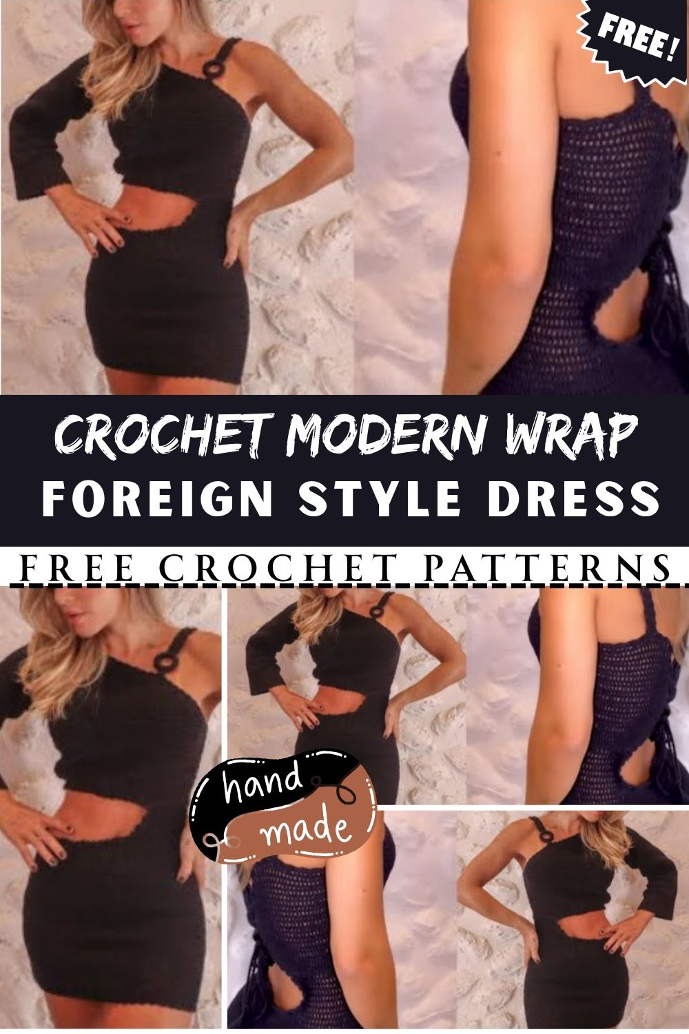 Passionate Crochet Modern Wrap Foreign Style Dress Pattern