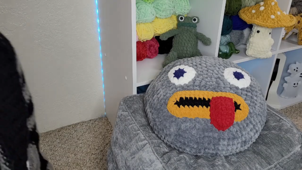 Inspiring Crochet Pillow Soft Pouf Chunky Stone Pattern