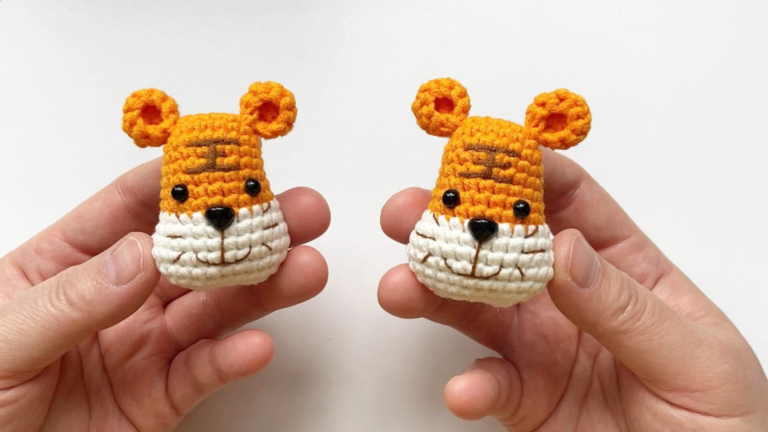 Heartwarming Crochet Tiger Buddy Small Keychain Amigurumi Pattern