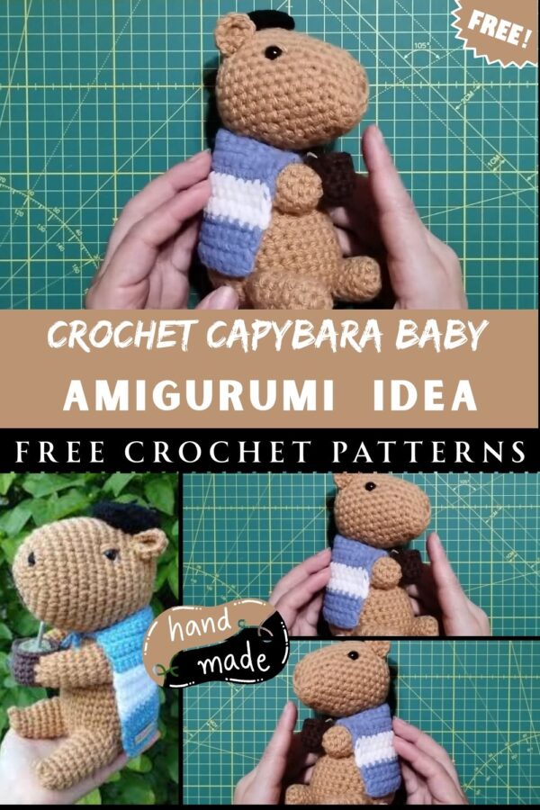 Artistic Crochet Capybara Baby Amigurumi Pattern Idea 