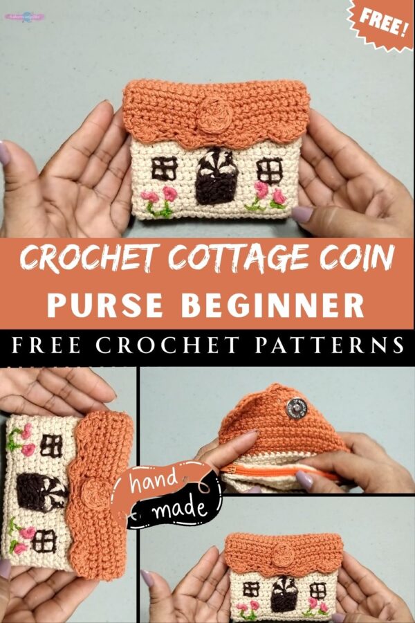 Awesome Crochet Cottage Coin Purse Beginner Pattern 
