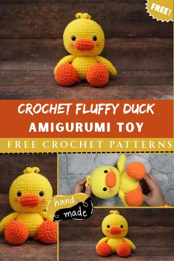 Charming Crochet Fluffy Duck Amigurumi Pattern Toy 