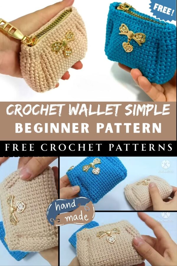 Classic Crochet Wallet Simple Beginner Pattern 