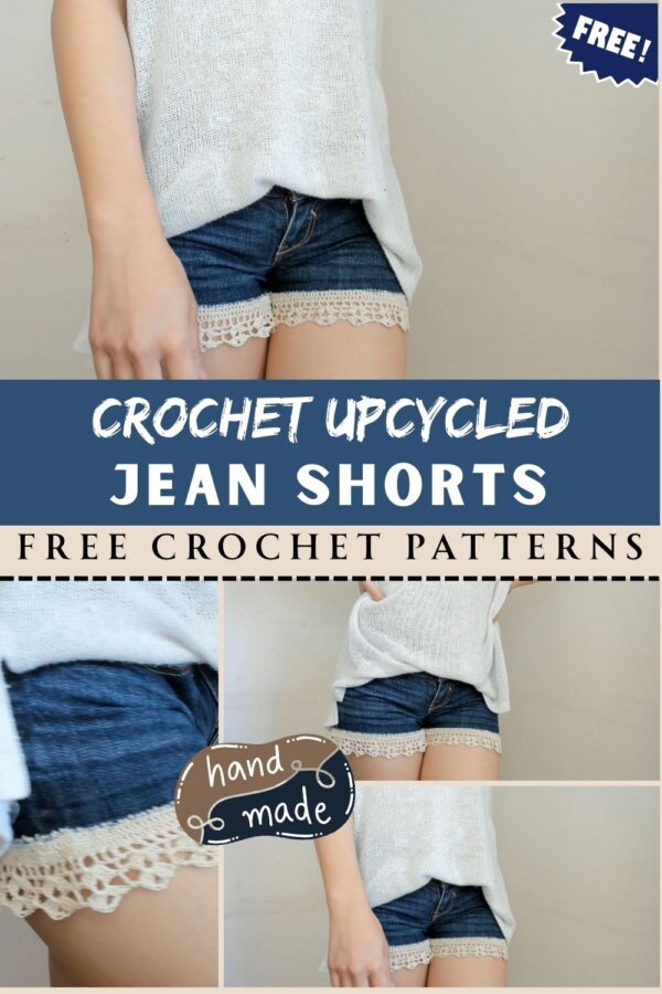 Classy Crochet Upcycled Jean Shorts with Pattern