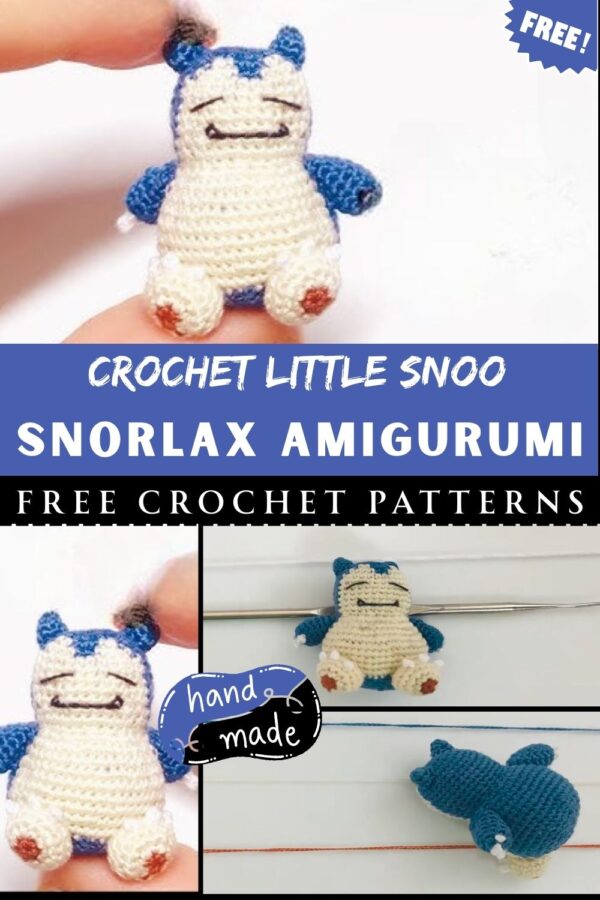 Fearless Crochet Little Snoo Snorlax Amigurumi Pattern 