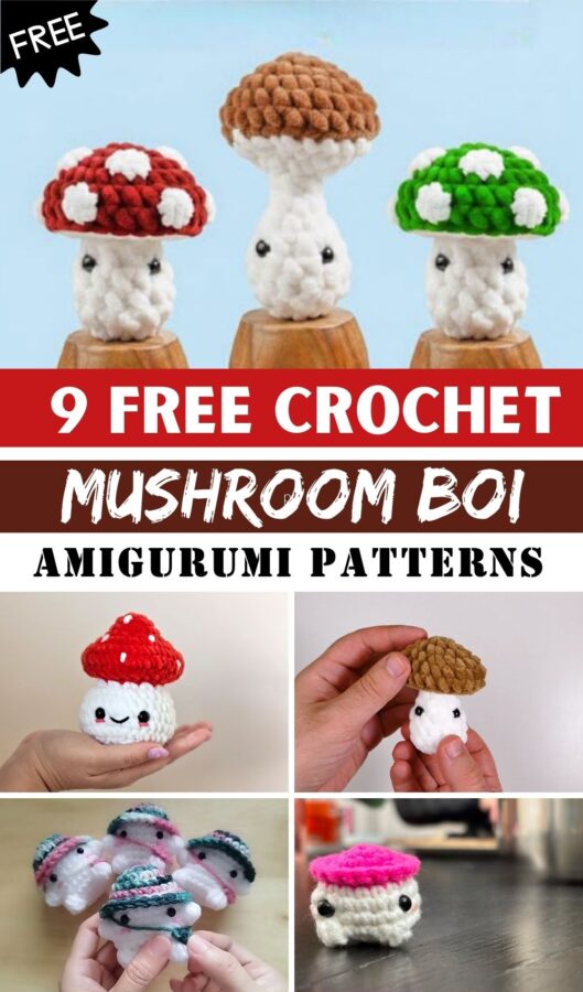 Free Crochet Mushroom Boi Amigurumi Patterns 