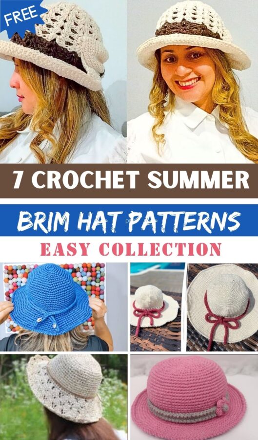 Free & Easy Crochet Summer Brim Hat Patterns Collection