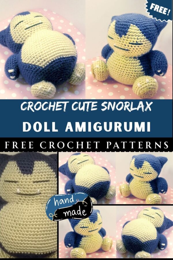 Honest Crochet Cute Snorlax Doll Amigurumi Pattern 