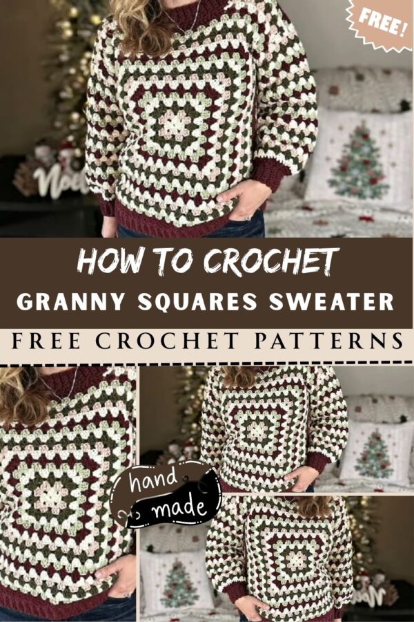 How to Crochet Granny Squares Sweater Pattern 