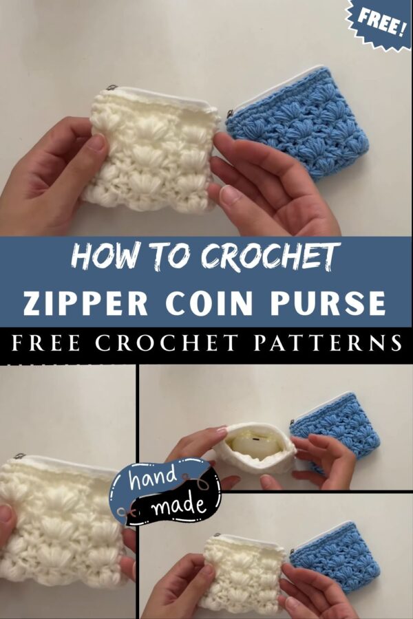 How to Crochet a Zipper Coin Purse Beginner Pattern 