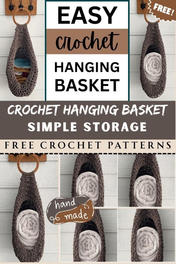 Impressive Crochet Hanging Basket Simple Storage Pattern