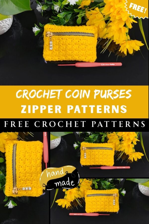 Incredible Crochet Coin Purses Zipper Patterns 