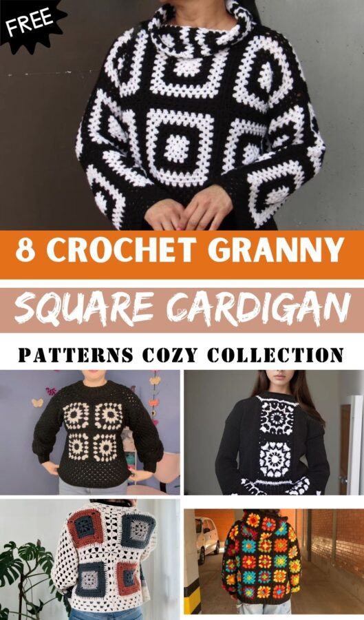 Warmth Free Crochet Granny Square Cardigan Patterns Cozy Collection 