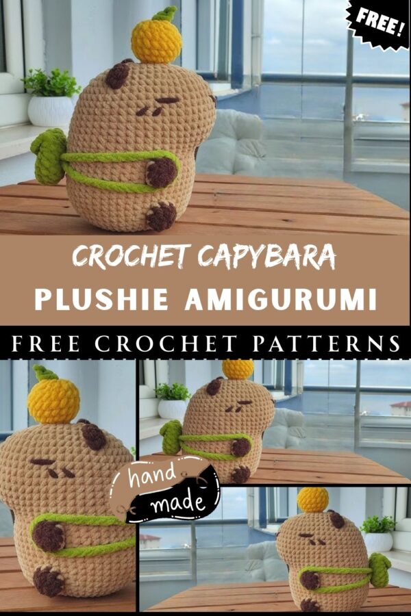 Impressive Crochet Capybara Plushie Amigurumi Pattern 