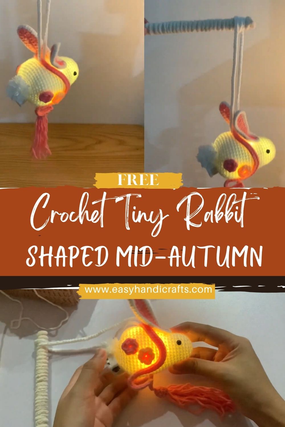 Blissful Crochet Tiny Rabbit-Shaped Mid-Autumn Amigurumi Pattern Step-by-Step