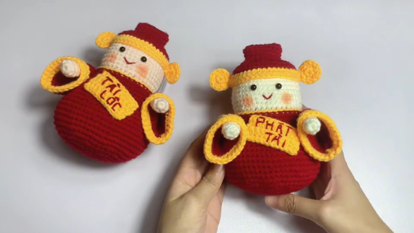Creative Crochet Lucky God of Wealth Chan Chan Step-by-Step Pattern