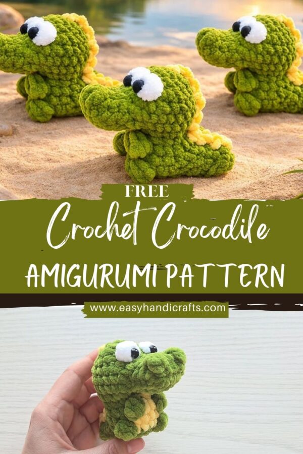 Cute Crochet Crocodile Plush Amigurumi Pattern