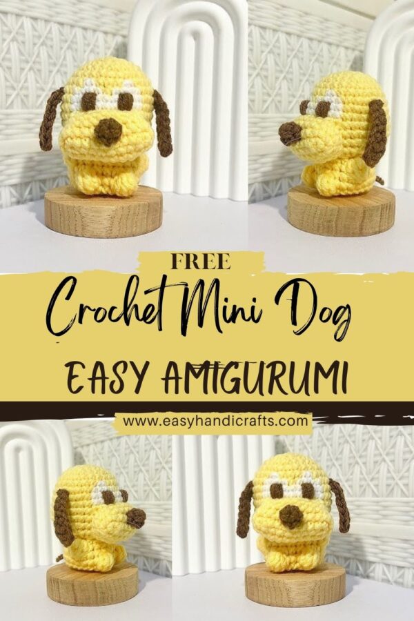 Cute Crochet Mini Dog Easy Amigurumi Pattern 