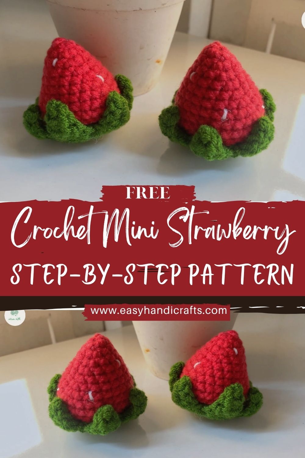 Fantastic Crochet Mini Strawberry Plush Step-by-Step Pattern for Beginners