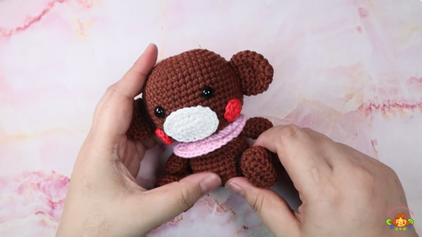 Cute Crochet Mini Monkey Plush Keychain Amigurumi Step-by-Step Pattern