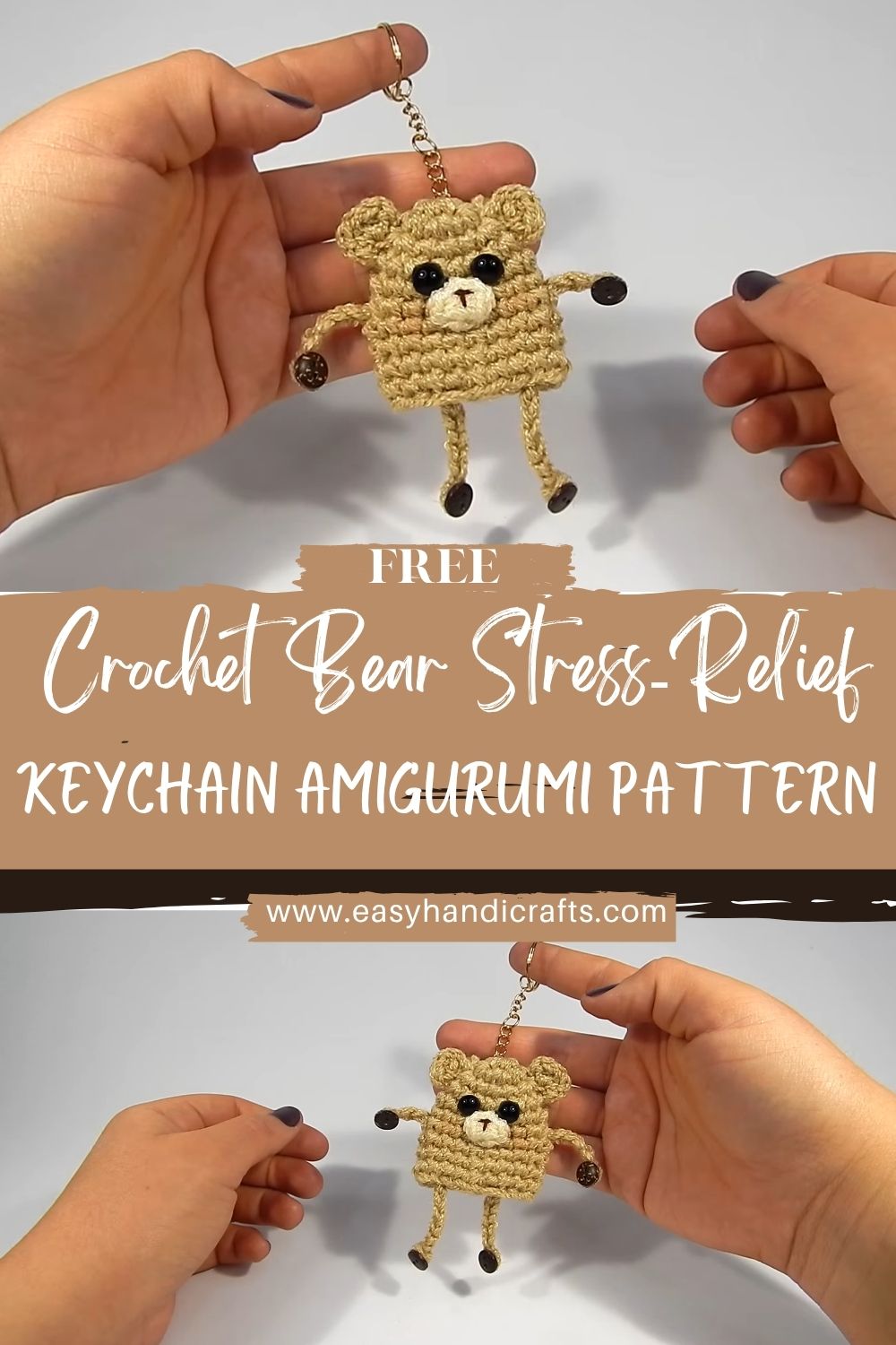 Harmonious Easy Crochet Bear Stress‑Relief Keychain Amigurumi Pattern