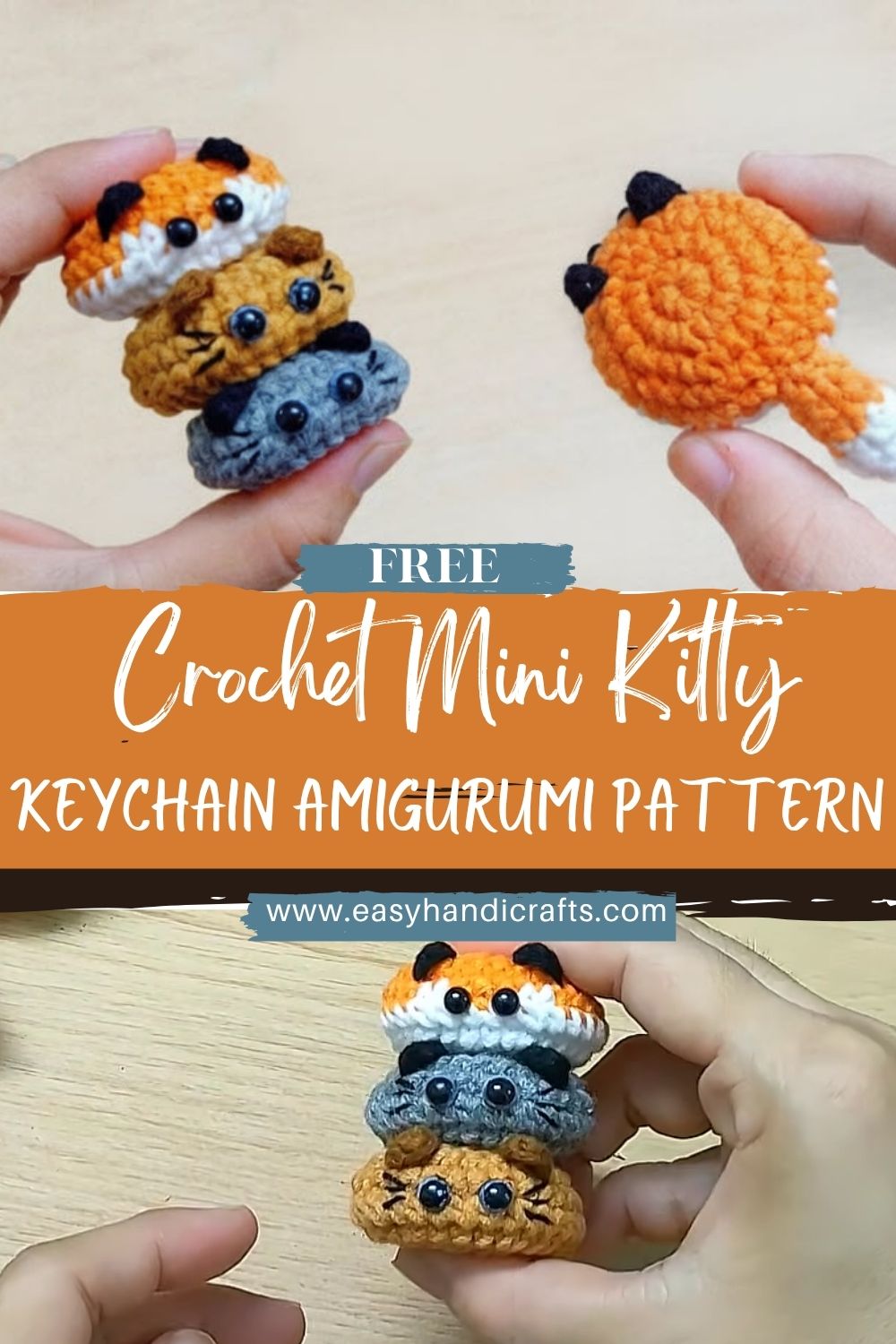 Inspiring Crochet Mini Kitty Keychain Amigurumi Pattern for Beginners