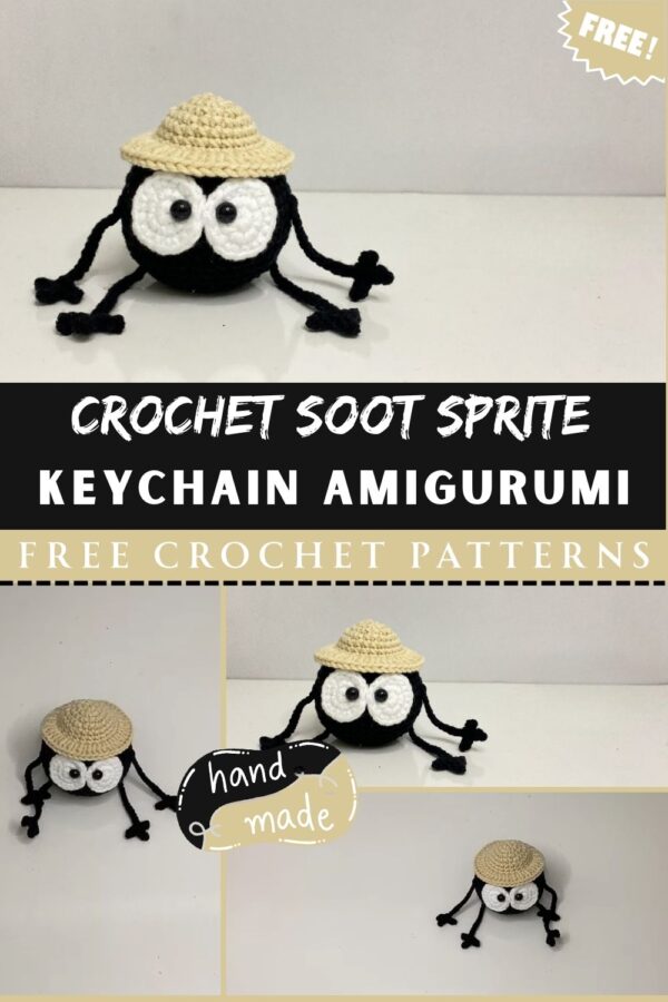Passionate Crochet Soot Sprite Keychain Beginner Amigurumi Pattern 