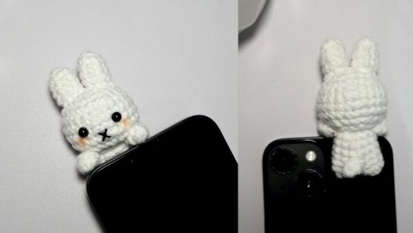 Cute Crochet Bunny Phone Holder Amigurumi Pattern