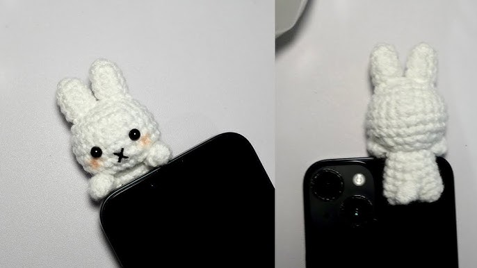 Cute Crochet Bunny Phone Holder Amigurumi Pattern
